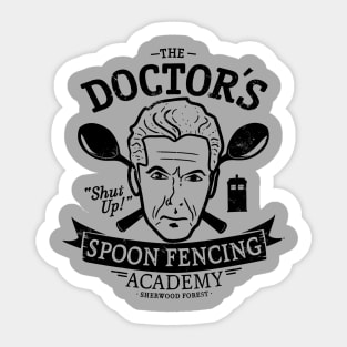 Spoon Fencing Academy (Black) Sticker